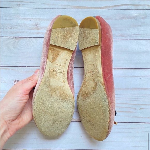 Kate Spade Pink Blush Velvet Ballet Flats - Picture 4 of 4